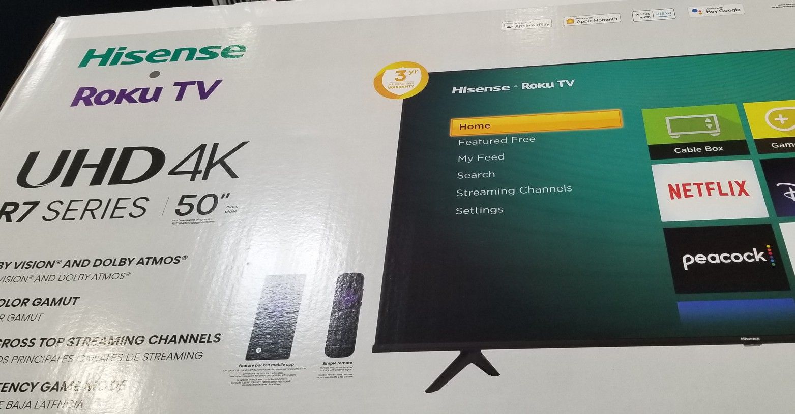Hisense TV 50in with Roku