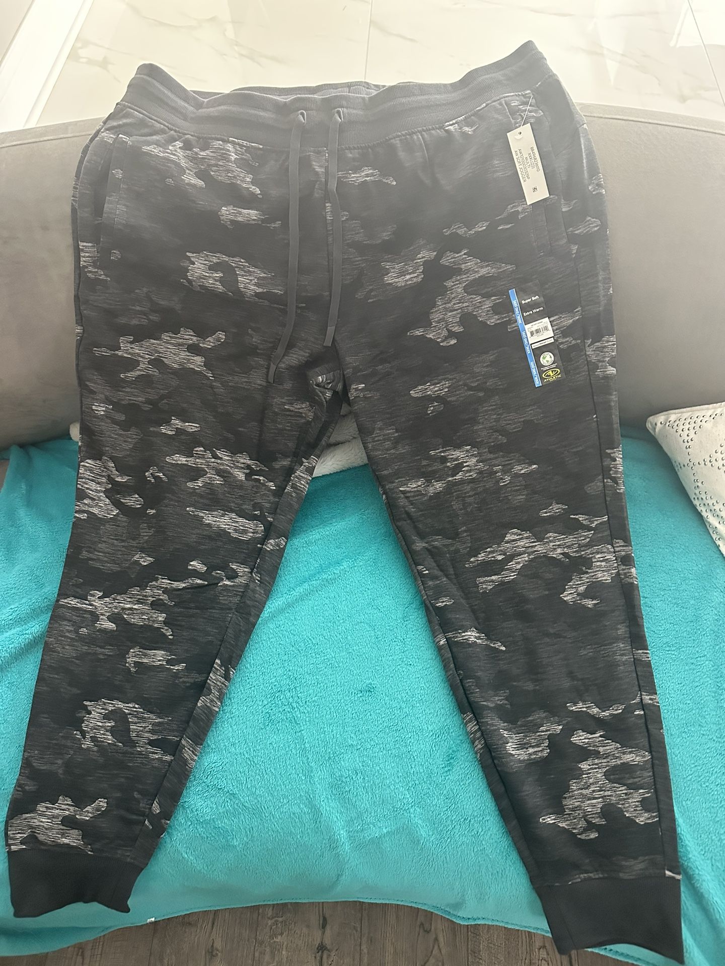 Athletic Work Black Camo Women's Soft Jogger Pants (3XL)