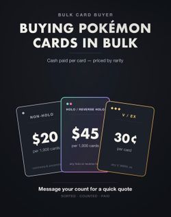 BUYING POKÉMON CARD BULK AT GOOD RATES!