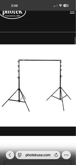 Photek Background Support System Including Stands, 12' 4- Section Crossbar, Bag. Photography portrait studio, background for professional photographer