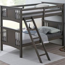Brand New Grey Twin Size Bunk Bed 