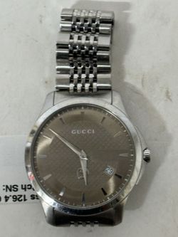 GUCCI G timeless 126.4/YA126406 Date Black Dial Quartz Watch  (43540)