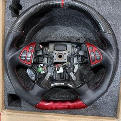 Acura TL 04 05 06 Two tone Black/Red 100% Real Carbon Fiber steering wheel