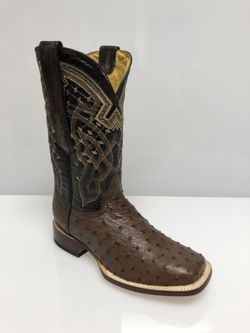 Bota rodeo original avestruz exΓ³tico