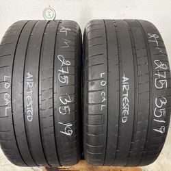 2 Tires 275 35 19 Michelin Pilot Super Sport No Repairs
