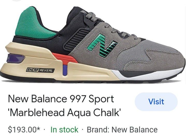 New balance 997 white aqua best sale