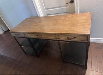 Wood & Metal Desk – $50
