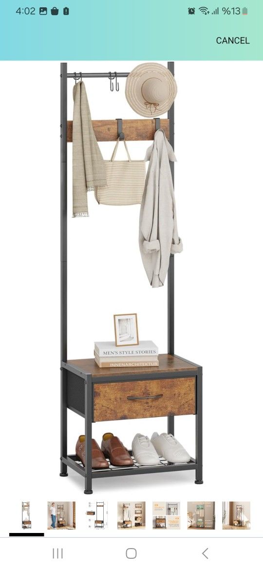 Coat Rack Shoe Bench