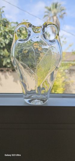 Glass Flower Vase -signed By Artist