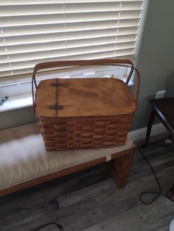 Vintage Picnic Basket Large In Margate