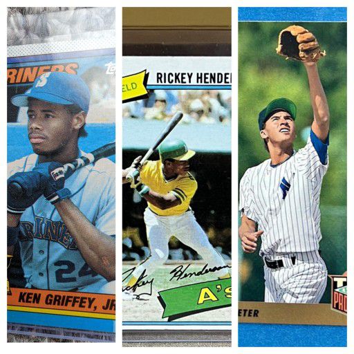 Baseball Card Lot - Derek Jeter & Rickey Henderson Rookies