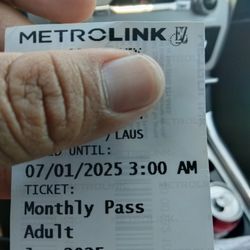2 Metrolink Monthly Passes