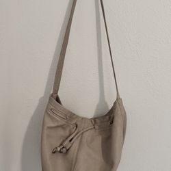 Woman’s Shoulder Bag, Leather, Beige