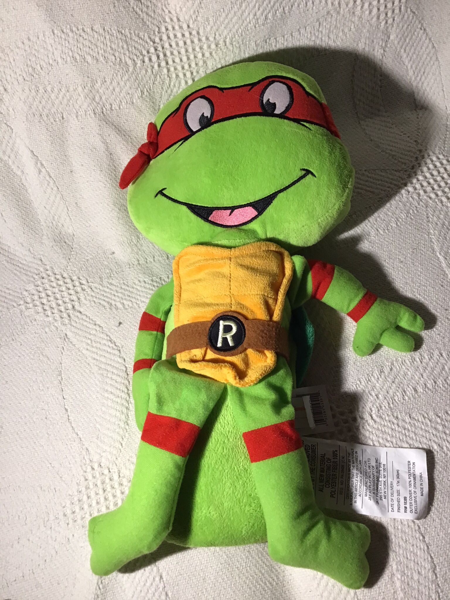 Seat Belt Cover Plush Teenage Mutant Ninja Turtles Raphael