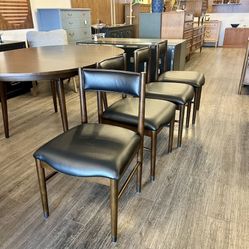 Set of 4 Black Dining Chairs