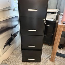 Metal Four- Drawer File Cabinet 