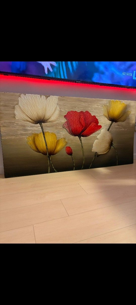 Large Luxury Flower Painting Wall Decor Cuadro Elegante De Flores
