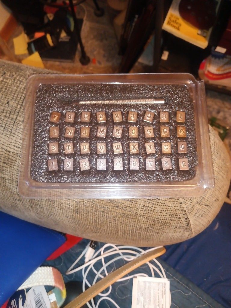 Leather Crafting Stamp Alphabet/Number Tool Kit 37 pcs 1/4”