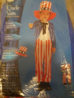 Uncle Sam child costume 4 to 6 years new