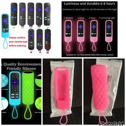 Glow Remote Cover For Roku,pink,new $7