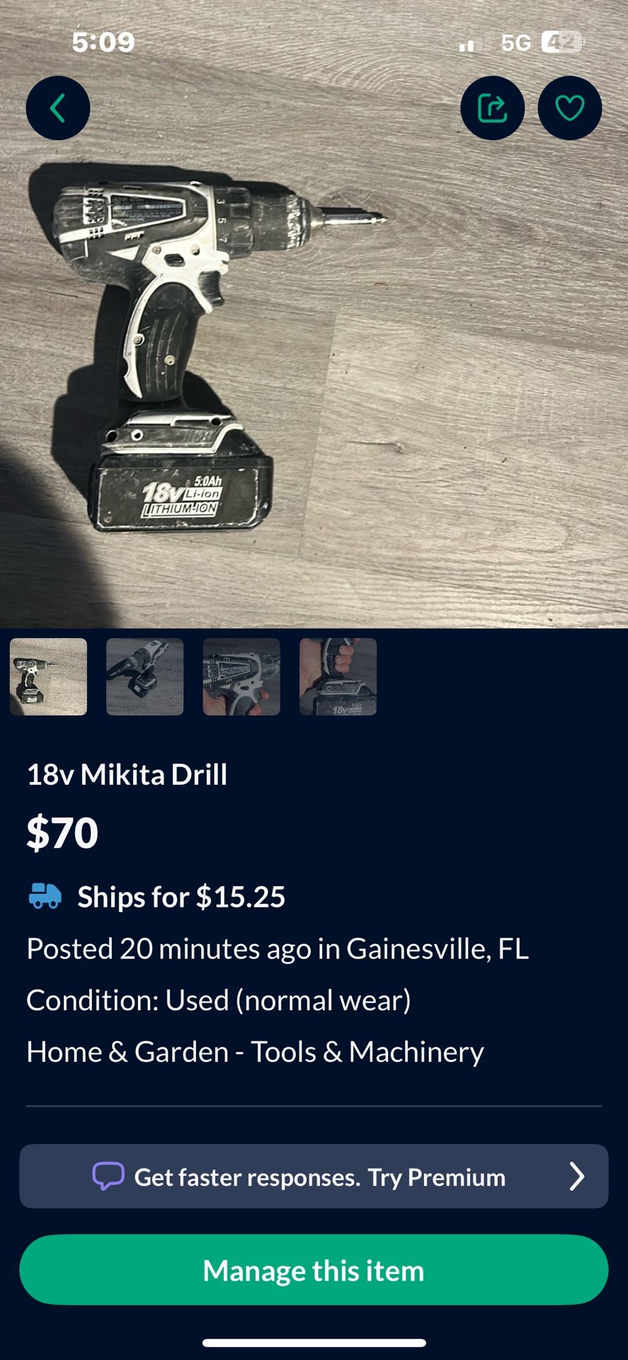 18v Mikita Drill