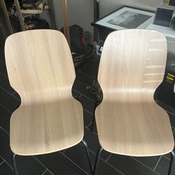 Birch chairs with Black Metal Legs