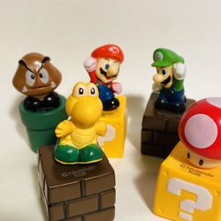 Super Mario Toys & Gift Figures Cake Toppers 5 Piece