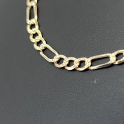 14kt Gold Tri Color Solid Figaro Necklace 22” 4.5mm 13.00grams 163125 8