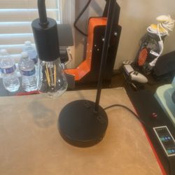 Modern Black Desk Lamp with USB Charging Ports