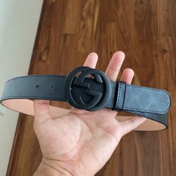 All Black Gucci Belt