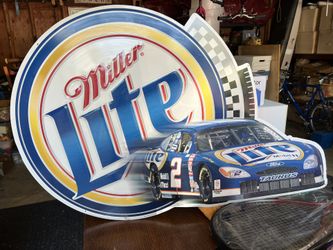 Miller Lite NASCAR Metal art