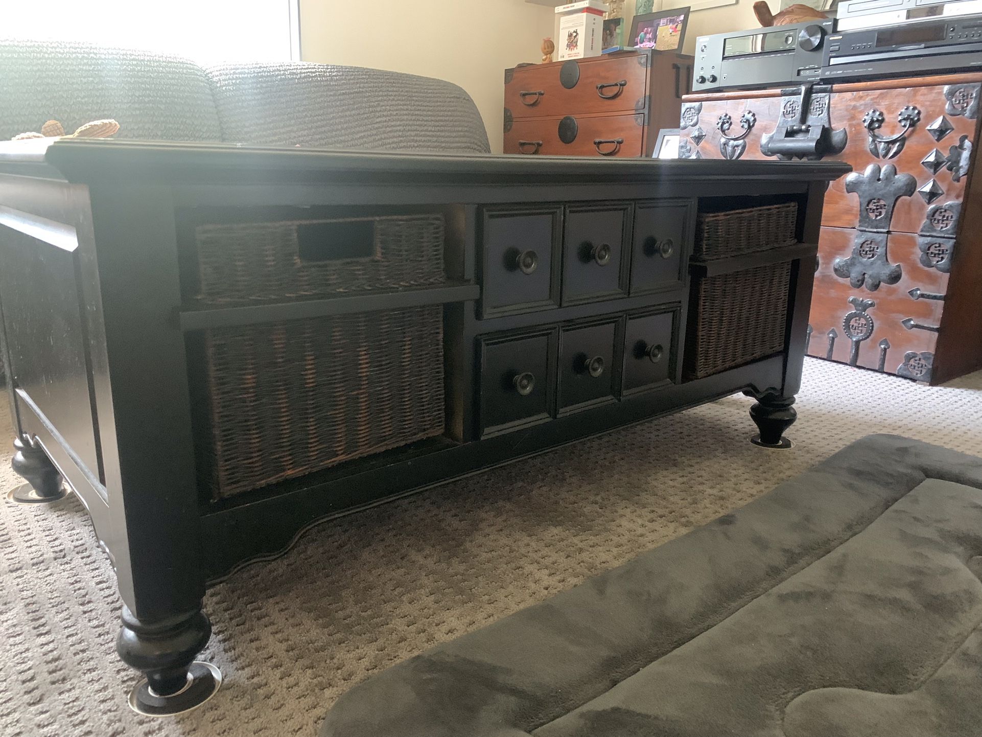 Solid Wood Coffee Table With Storage