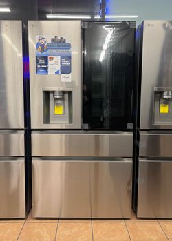 LG 29 cu. ft. Smart InstaView Standard-Depth MAX 4-Door French Door Refrigerator with Full-Convert Drawer , Mycolor, and Door -in-Door