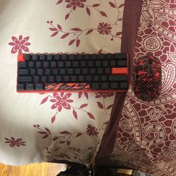 Faze Keyboard And Mouse With Boxes And Cables.