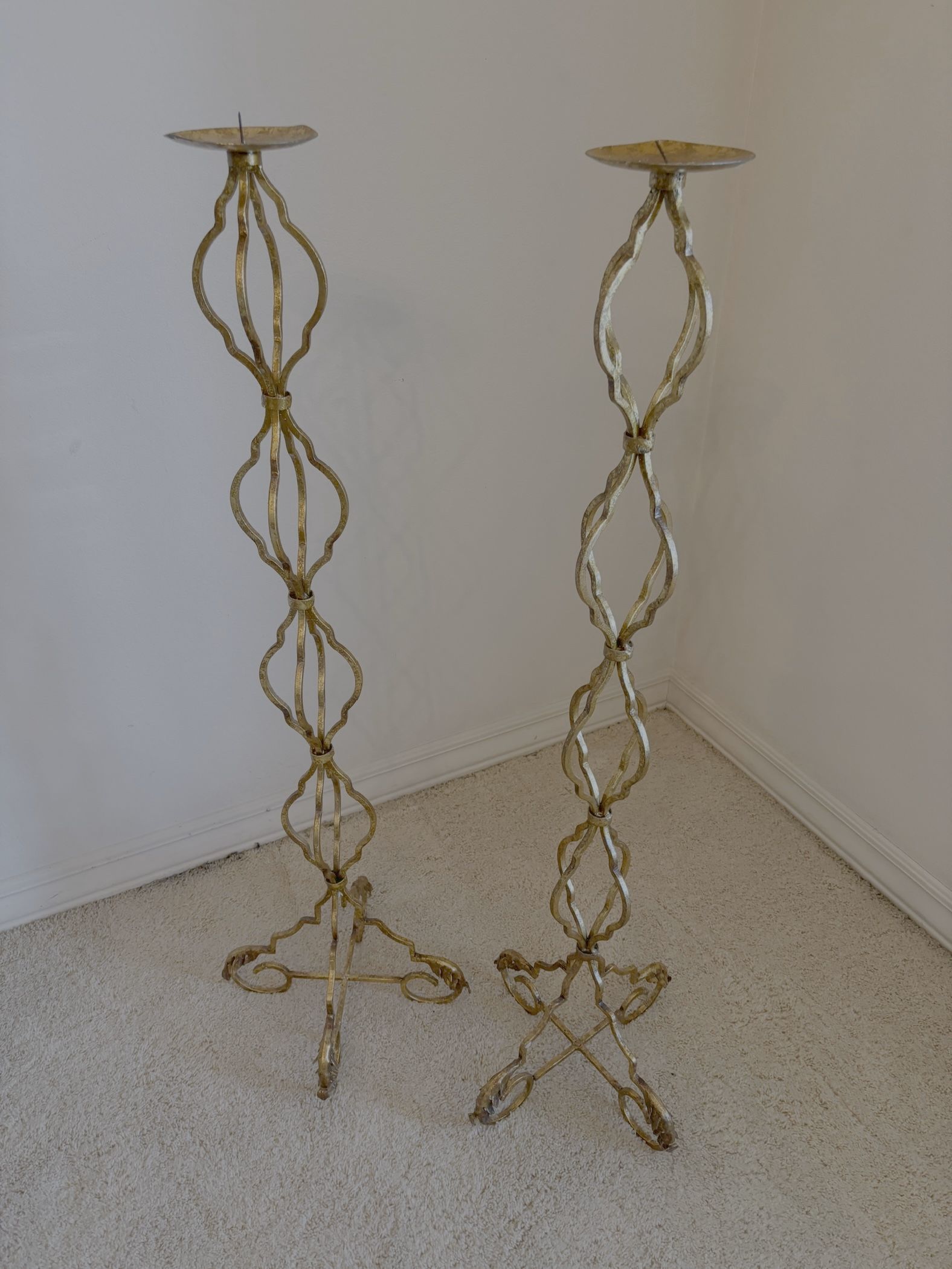 Tall Gold Candle Holders