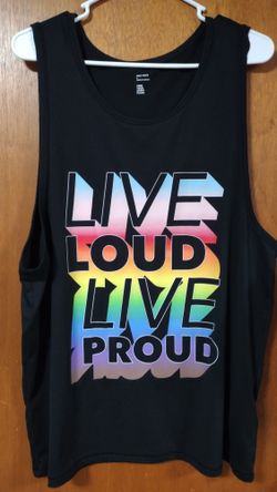 Gilly Hicks Large Tank Top "Live Loud Live Proud"