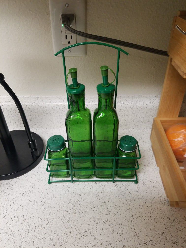 Olive Oil Bottles + Salt & Pepper Shakers
