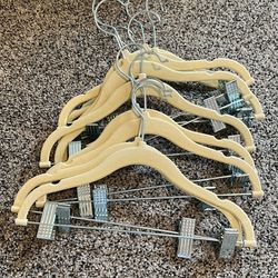 Baby/Kids Clothes Velvet Hangers with Clips