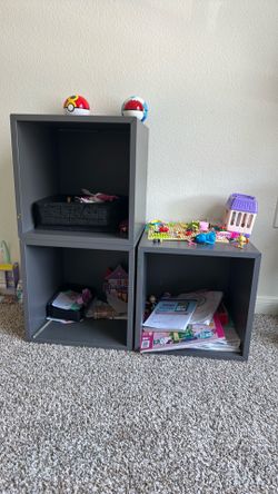 Gray Cube Storage Organizer