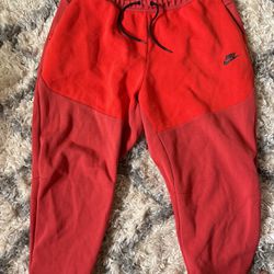 Nike Tech Fleece Joggers Tapered Pants Red