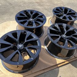 20" Tesla Model X ModelX Plaid Wheels Rims 2023 Factory OEM GLOSS BLACK