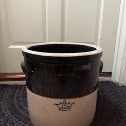 Large Antique Clay Ceramic Container