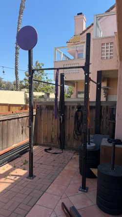 Rack for pull ups, squats, rings, bench press