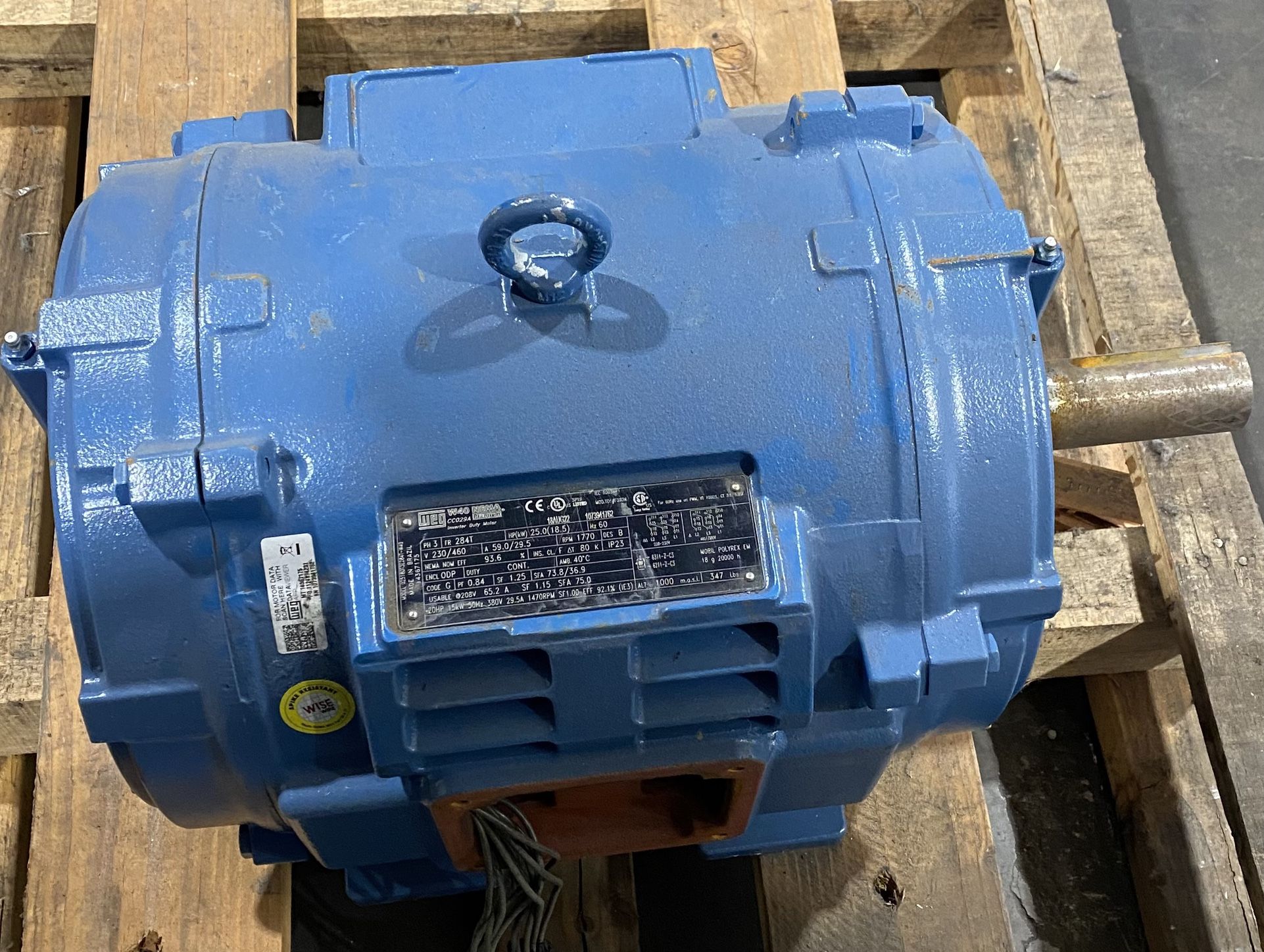 WEG 25 hp Motor 3 Ph 230/460V 60hz 1770 Rpm FR 284T