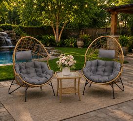 Brand new patio eggs set 3 pieces