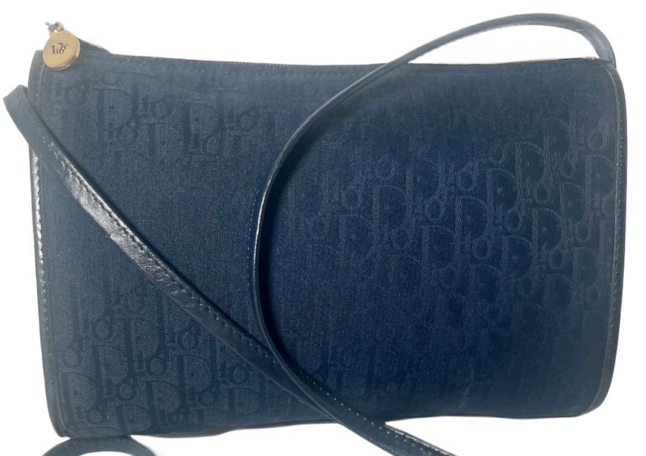 Christian Dior Shoulder Navy Blue Trotter
