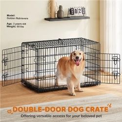 42″ Dog Crate for Medium-Sized to Large Dogs