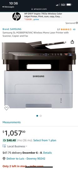 Samsung SL Printer With Copier And Fax