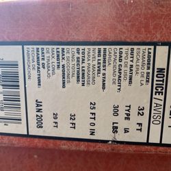 32 foot heavy duty fiberglass ladder