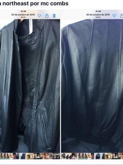 Bomber style leather jacket small nueva